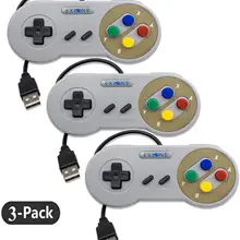 Exlene 3 Упаковка SNES Ретро USB PC супер классический контроллер Джойстик для Windows PC MAC Linux Raspberry Pi 3 sega Genesis