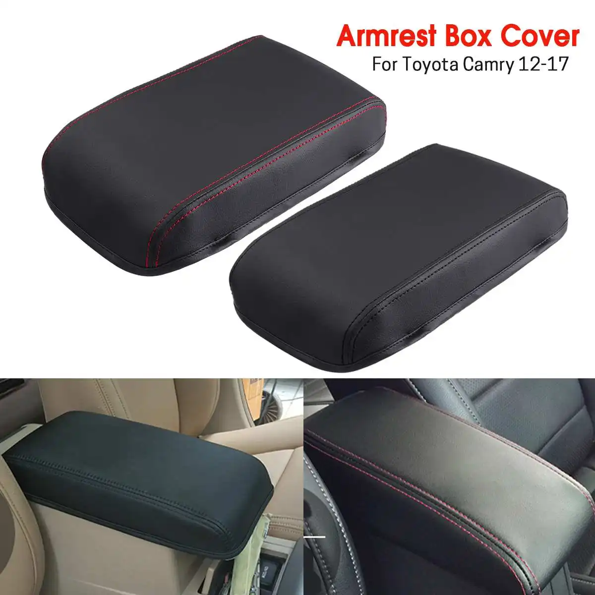 Кожаная крышка подлокотника автомобиля центральная консоль коробка защита для Toyota Camry 2012 2013