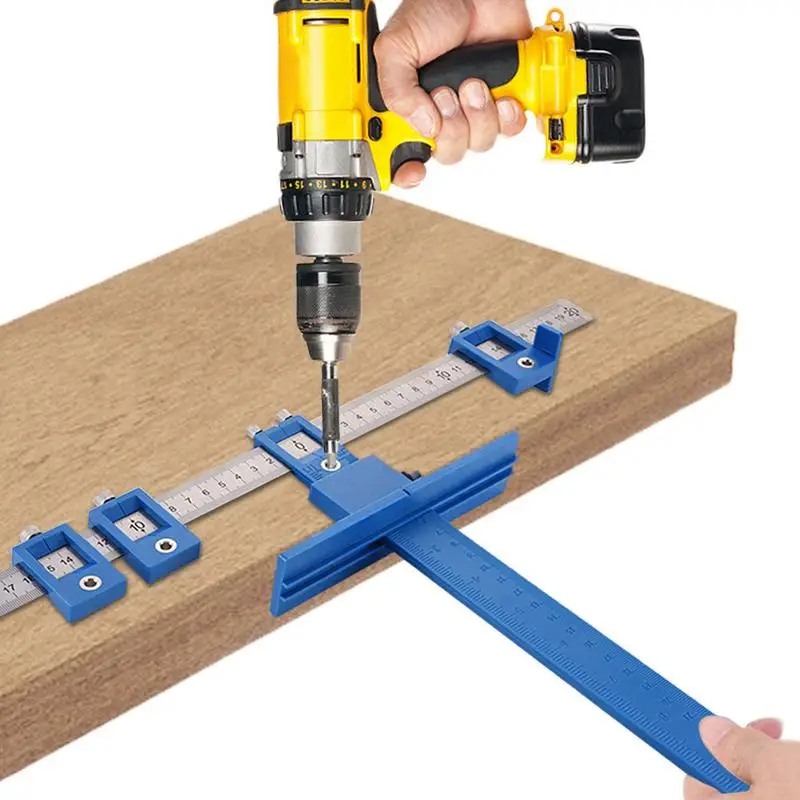 

Drill Punch Locator Woodworking Joinery Adjustable Hand Tools Woodworking Drilling Dowelling Hole Saw Tools Multi-function