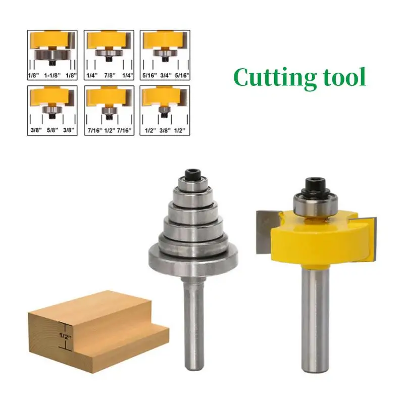 

Copy Type Clear Bottom Knife Woodworking Milling Handle With Bearing Clear Bottom Knife Slotting Knife Adjustable Slot Cutter