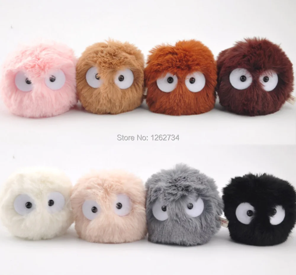 10/Lot Cute 8 Styles My Neighbor Totoro Dust Soot Keychain 8CM Soft Kids Pendant Plush Doll Figure Retail | Игрушки и хобби