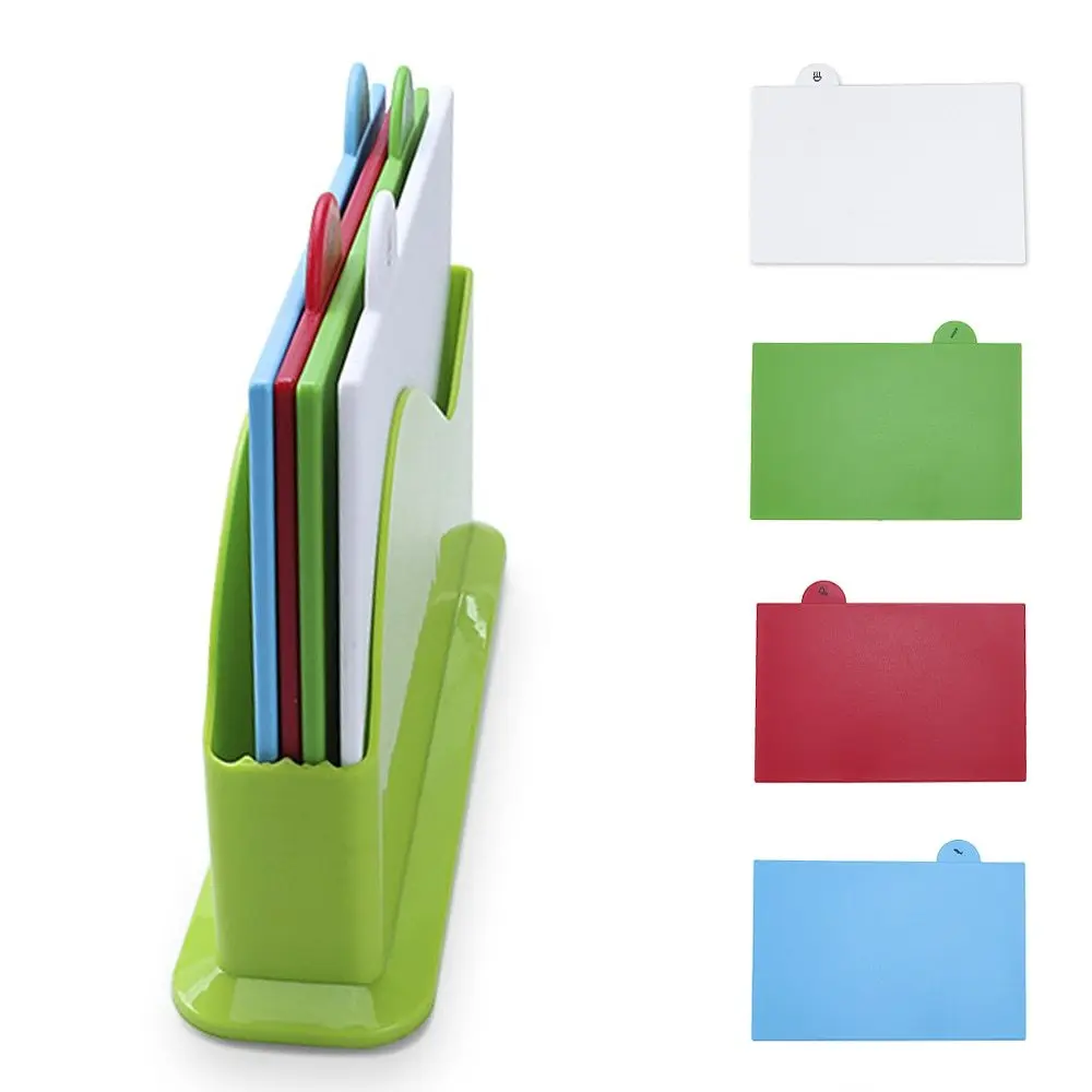 

Colour Coded Kitchen Cutting Board Chopping Board Blocks Separately Cutting Board 4pcs/set Kitchen Utensils Cutting Block