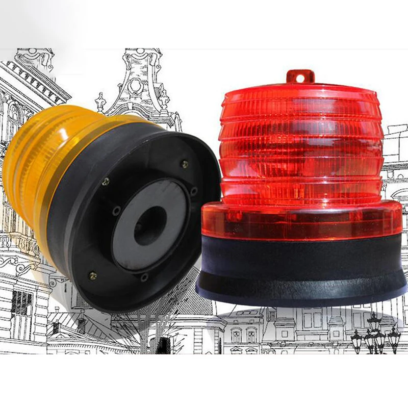 

2019 Solar Power Traffic Road Safety LED long Visual distance Flash Indicator Lamp Beacon Fully charged waterproof Warning Light