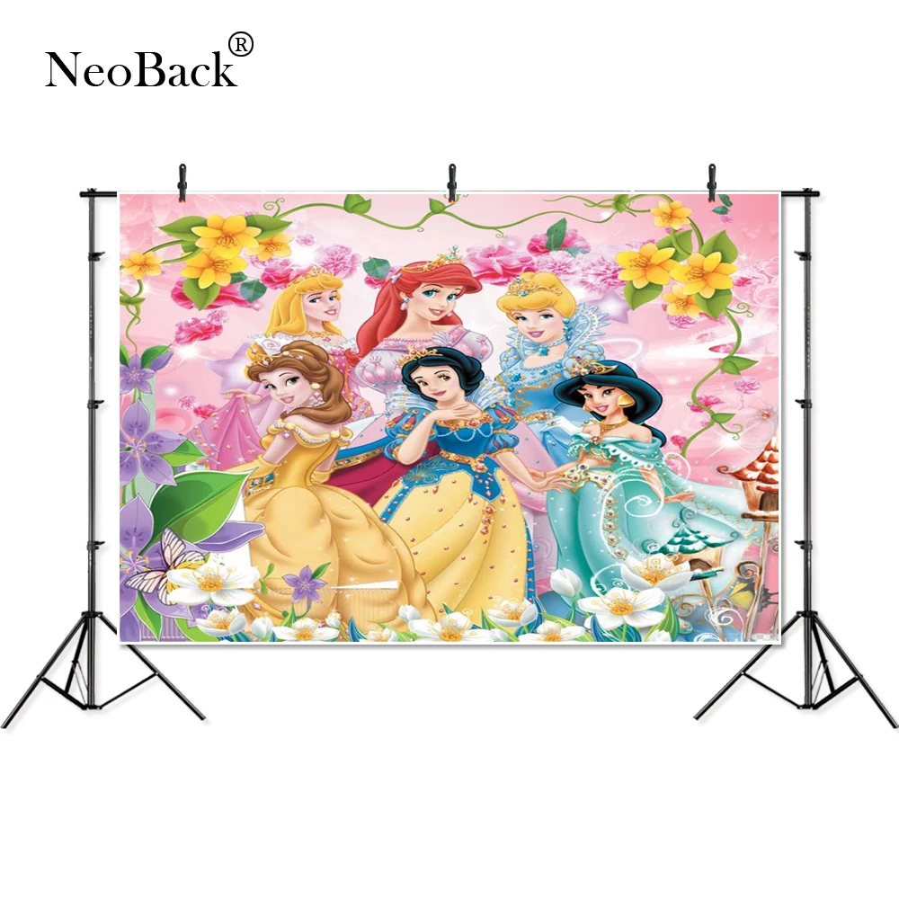 

Thin Vinyl princess Snow White Cinderella mermaid children Photography studio Background professional indoor Photo Backdrops