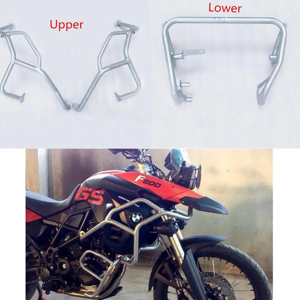 

Upper + Lower Engine Guard Crash Bar Protector For BMW F800GS F700GS F650GS F650/700/800 GS 2008-2017 16 15 14 13 12 11 10 09 08