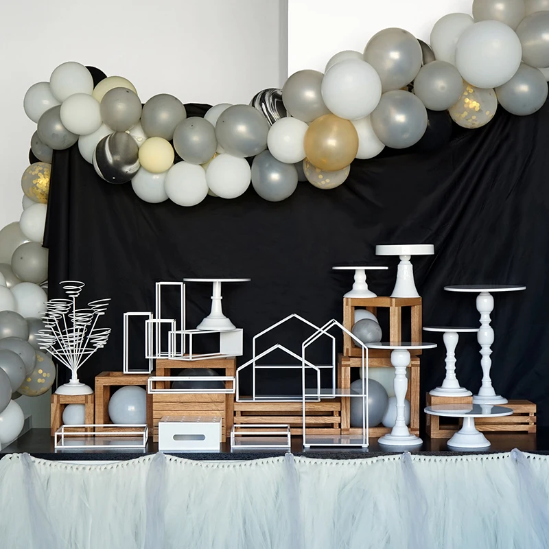 

19 Pieces Concise Cake Stand Set Cake Tools Fondant Cake Tray Home Decoration Dessert Table Party Supplier Storage Racks