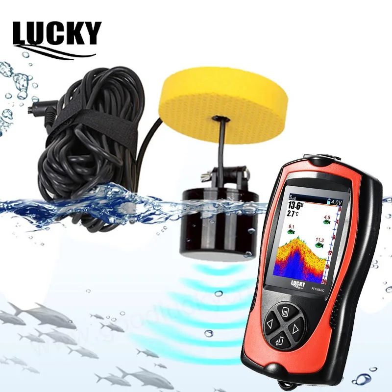 

Lucky wired Sonar for Fish Finder Depth 100M/300FT Depth Fish Alarm Detector for Boat Fishing