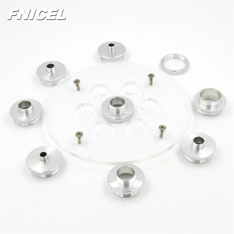 

Set of Round Base Plate + 10PCS Aluminium Alloy Router Template Guide Bushings For Woodworking Trimming Machine