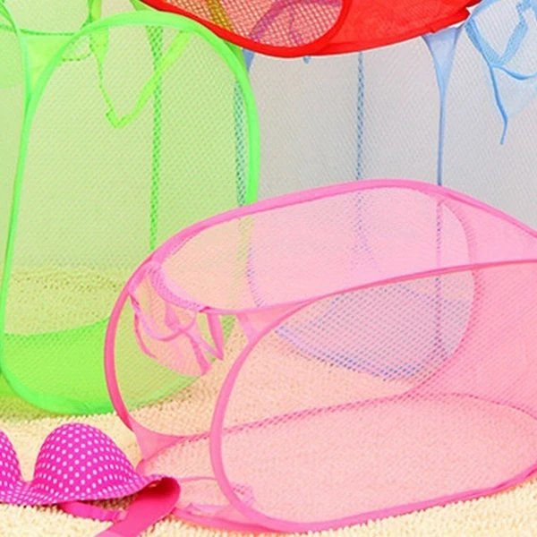 4 قطعة/الوحدة شبكة سلة الغسيل القابلة للطي الملابس القذرة/سلة تخزين الألعاب التشطيب سلة 4 قطعة/الوحدة شبكة سلة الغسيل القابلة للطي الملابس القذرة/سلة تخزين الألعاب التشطيب سلة