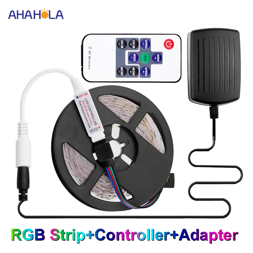 

Led Strip Rgb 12v Waterproof Rgb Led Strip 5m Smd 2835 Neon Tape Fita Led 12 v Diode Tape with Remote Control