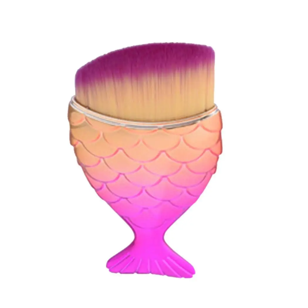 

Mermai Fish Scale Makeup Brush Fishtail Bottom Brush Powder for professional or home use Blush Cosmetic Brush