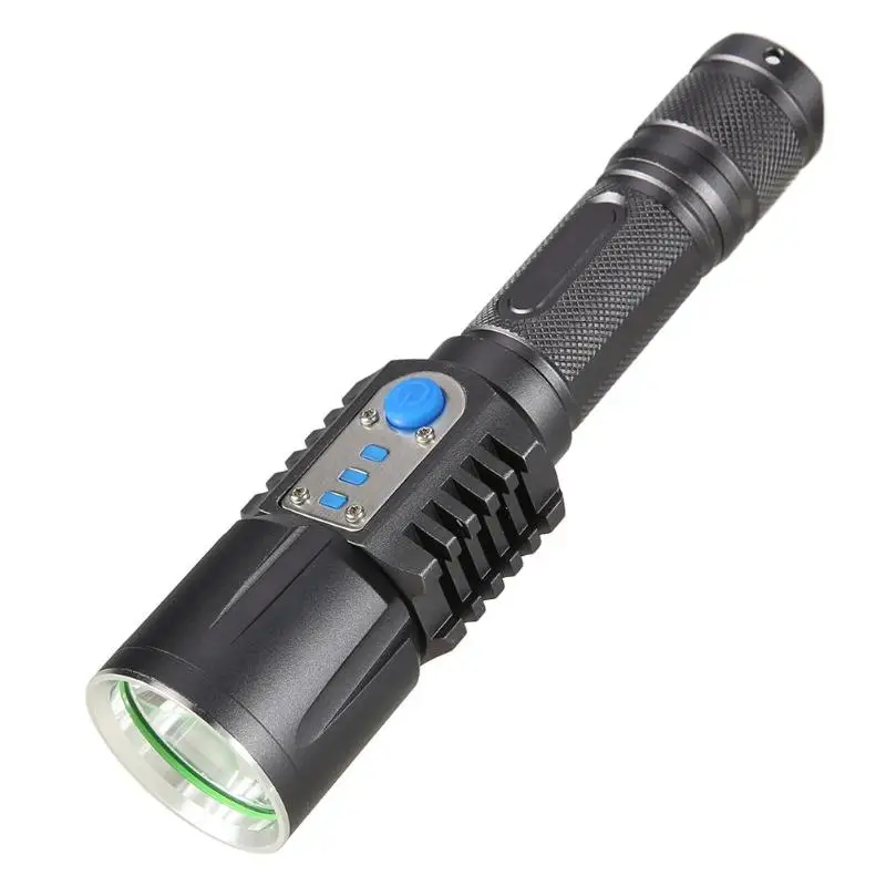 

Aluminum Alloy L2 LED Flashlight USB Charging Torch Power Display Waterproof Work Lamp