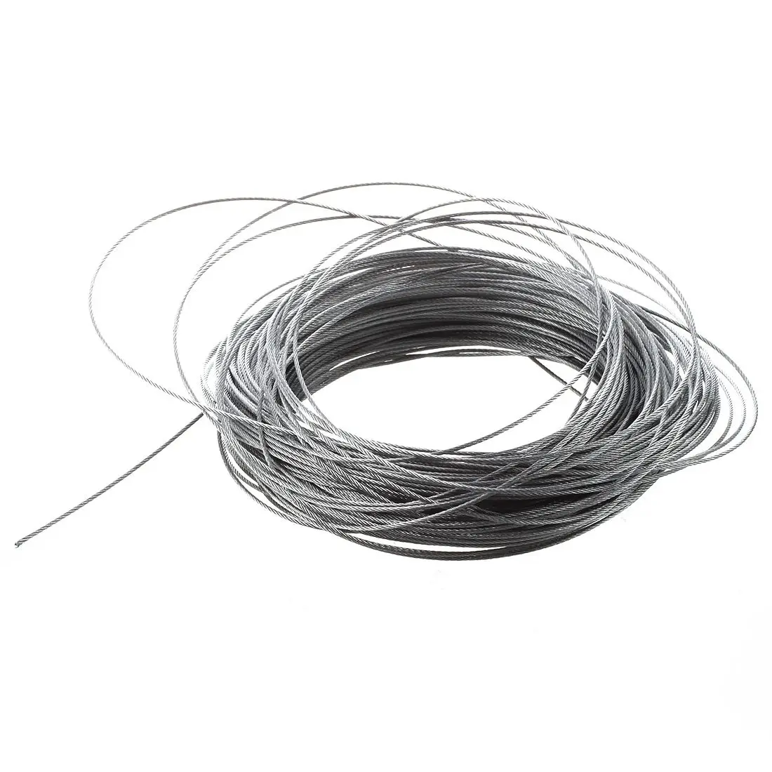 

Hoisting Lifting 7x7 1mm Dia Stainless Steel Flexible Wire Rope 177Ft