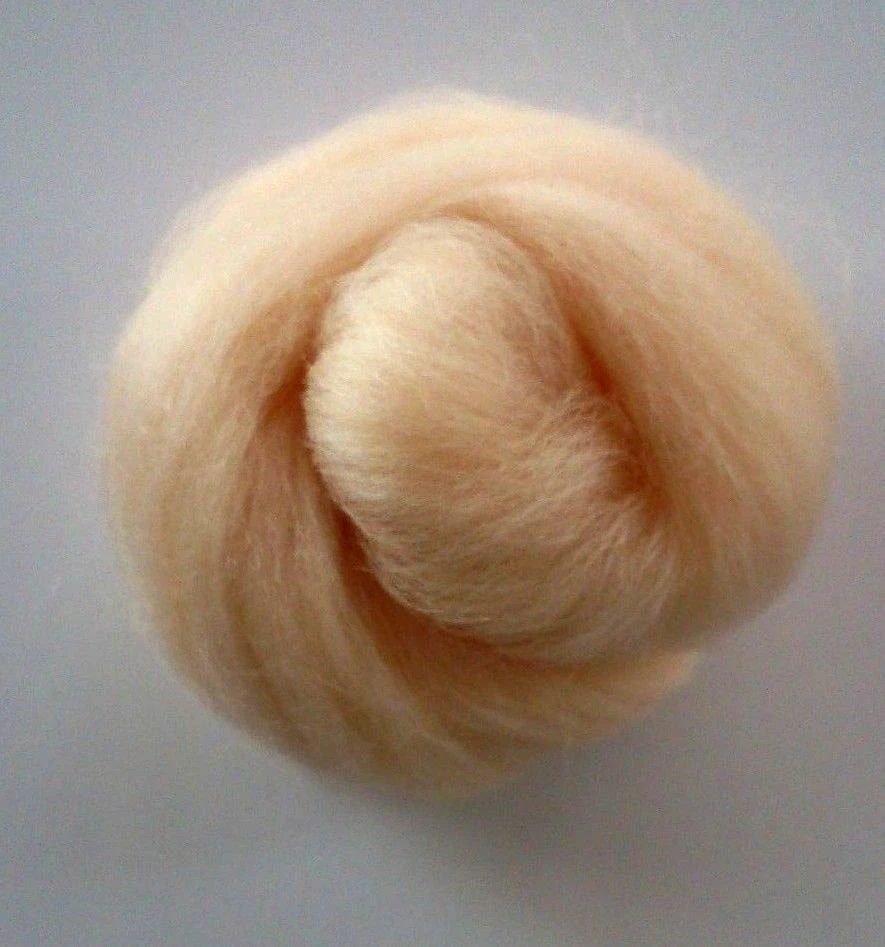 

JX-LCLYL New 45g Needle Felting Pink Flesh Skin Tones Felting Wool Roving For 3D Projects