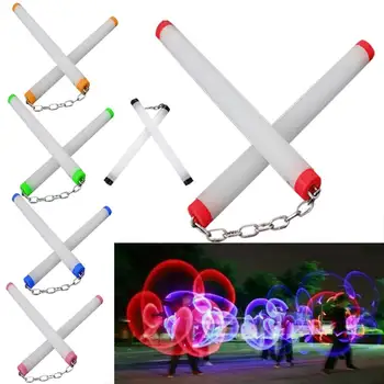 

LED Light Nunchakus Glowing Fluorescent Performance Kongfu Nunchaku Sticks Light Up Toys YJS Dropship