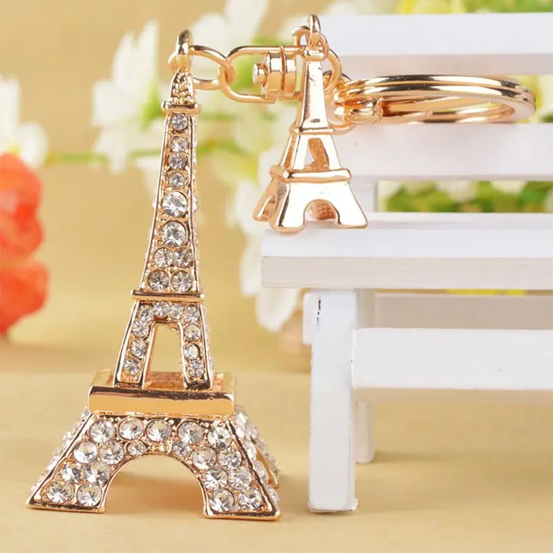 

20pcs Eiffel Tower Keychain for Keys Souvenirs, Paris Tour Eiffel Rhinestone Key Chain Key Ring Decoration Key Holder