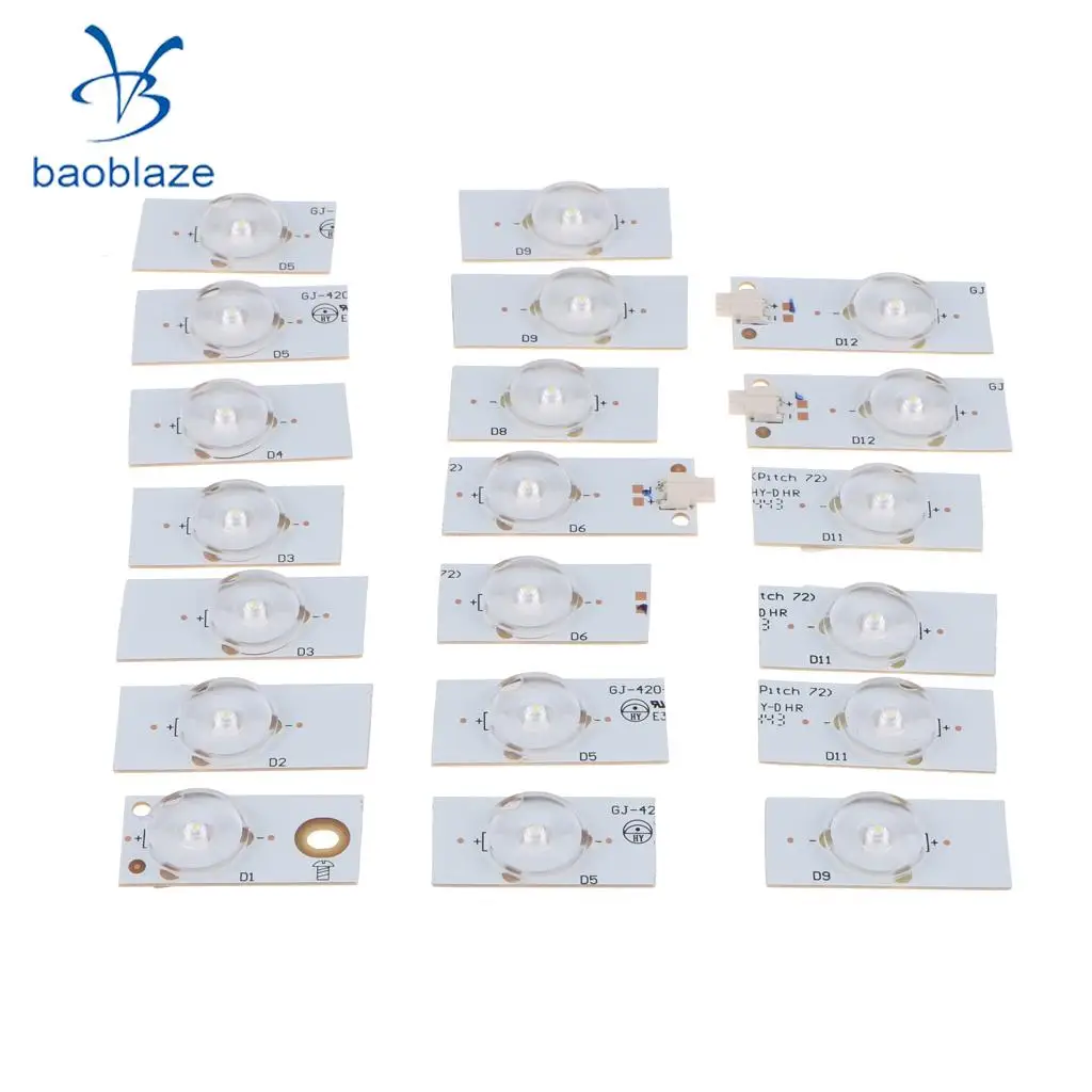 Dolity 20 шт. 6 в SMD Ламповые бусины с оптической линзой Fliter для 32 65 дюймов светодиодный