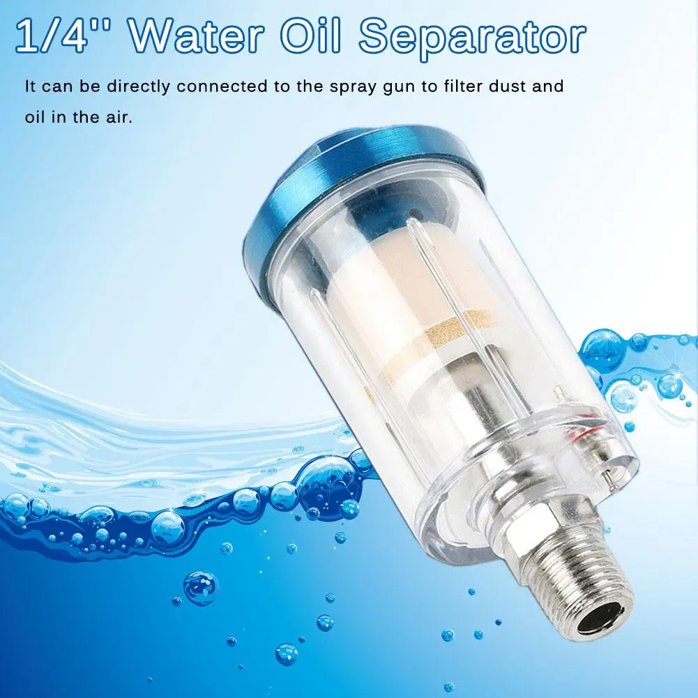 1/4 водный масляный сепаратор встроенный воздушный шланг фильтр влагоуловитель для компрессора распылитель влаги