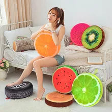 Новая креативная 3D летняя фруктовая ПП хлопковая офисная подушка на спинку стула диван подушка новая