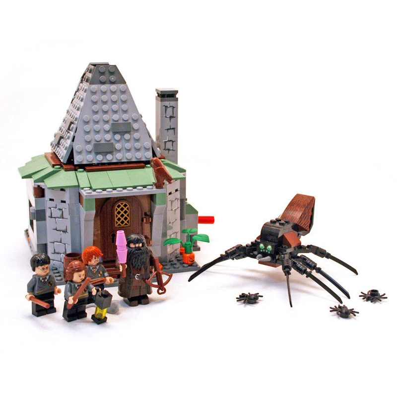 

New Harry Potter Movie Set Compatible Legoing 4738 461pcs Hagrid's Hut Model Building Kits Blocks Bricks City Toys For Children