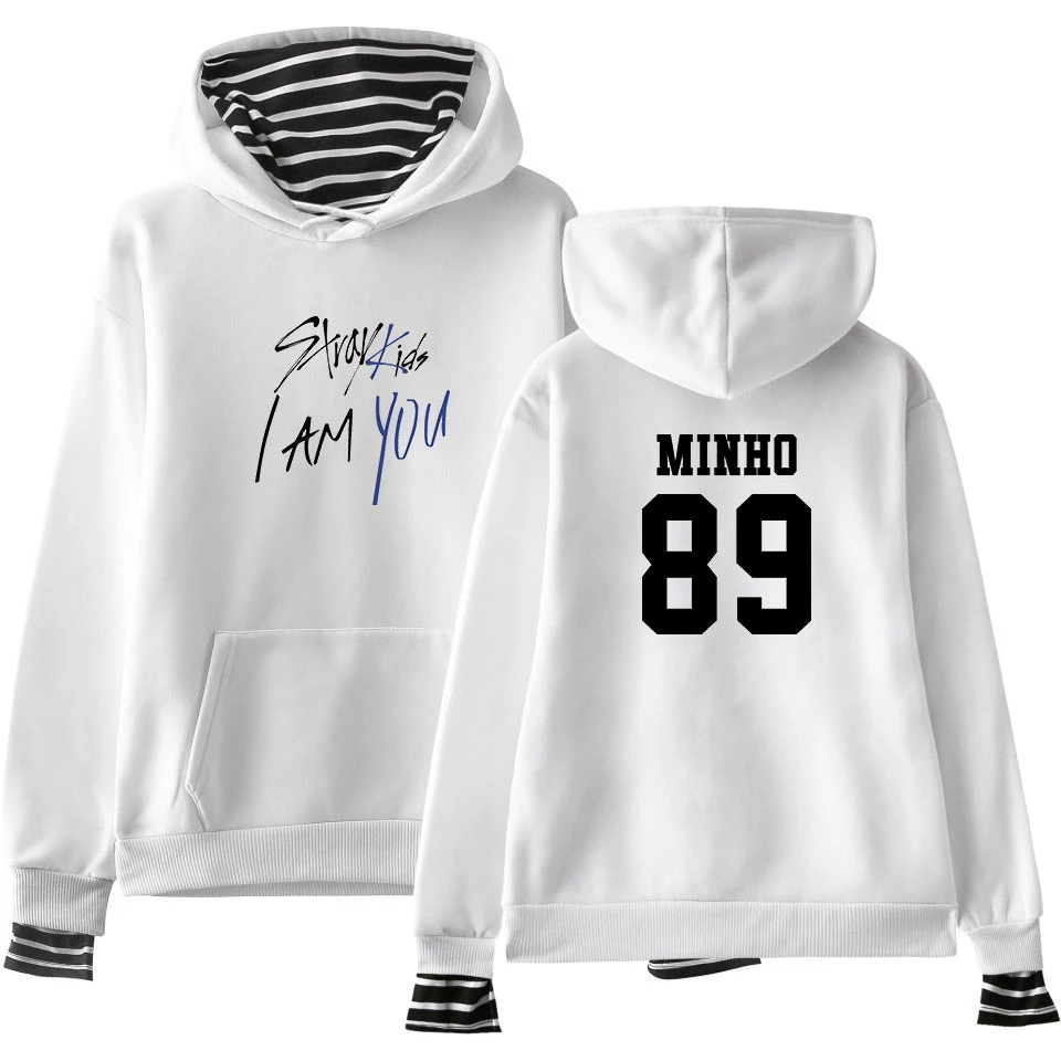  LUCKYFRIDAYF Stray Kids I Am You Fans Member Warm Hoodies Pop Print Long Sleeve Sweatshirts Hoodies