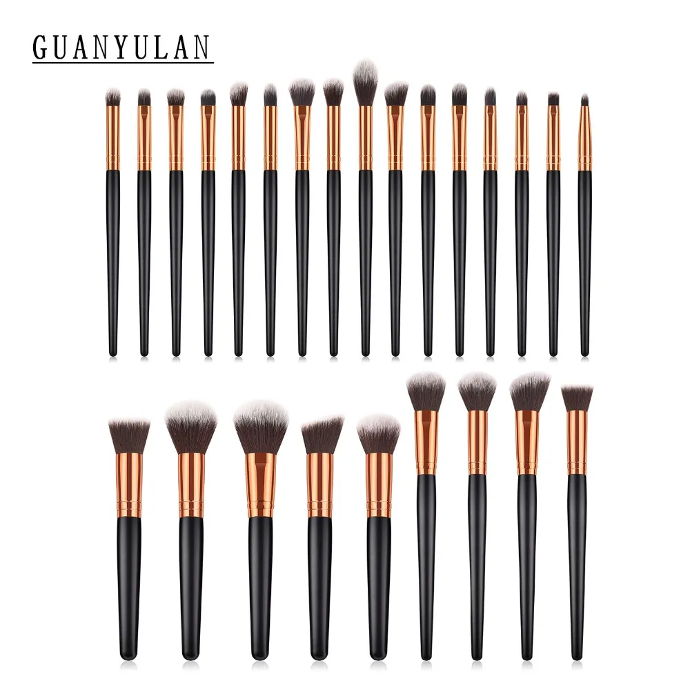 

GUANYULAN 25Pcs Professional Makeup Brushes Set Powder Foundation Eyeshadow Make Up Brushes Cosmetics Soft Nylon Hair