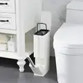 Schmale Wc Pinsel Mülleimer Set Bad Abfall Bin Mülleimer Dosen Müll Tasche Dispenser Bad Produkte-in Abfallbehälter aus Heim und Garten bei