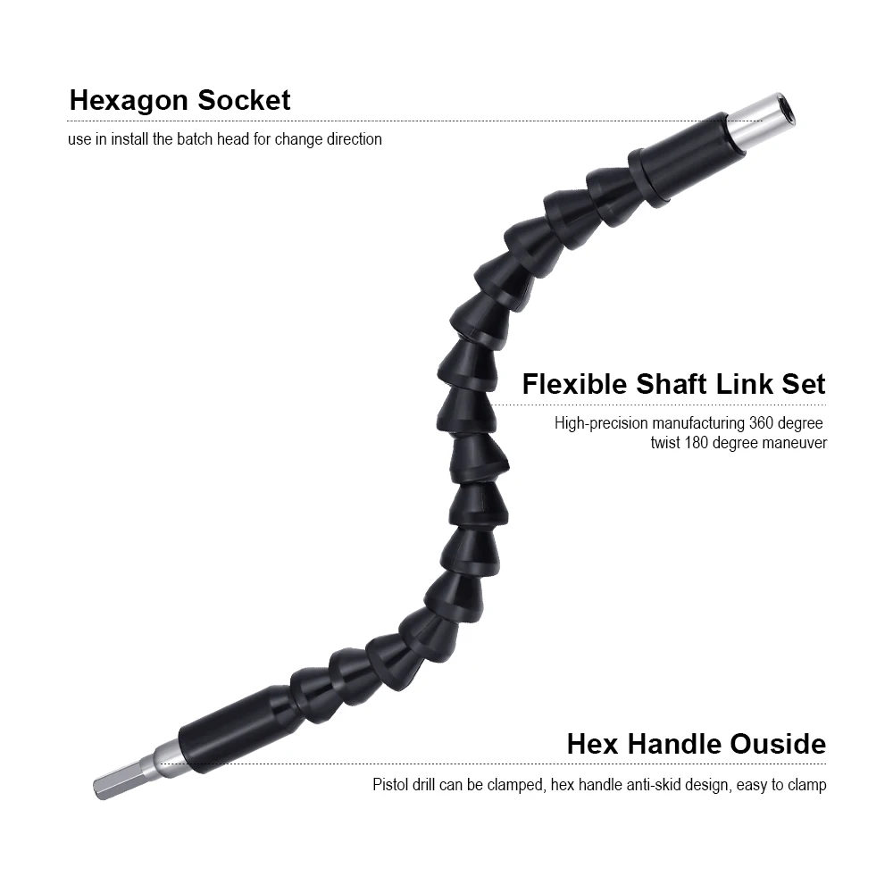 JelBo Flexible Hex Shaft Drill Bits Extension Bit Holder with Magnetic Connect Drive Shaft Electric Drill Power Tool Accessories