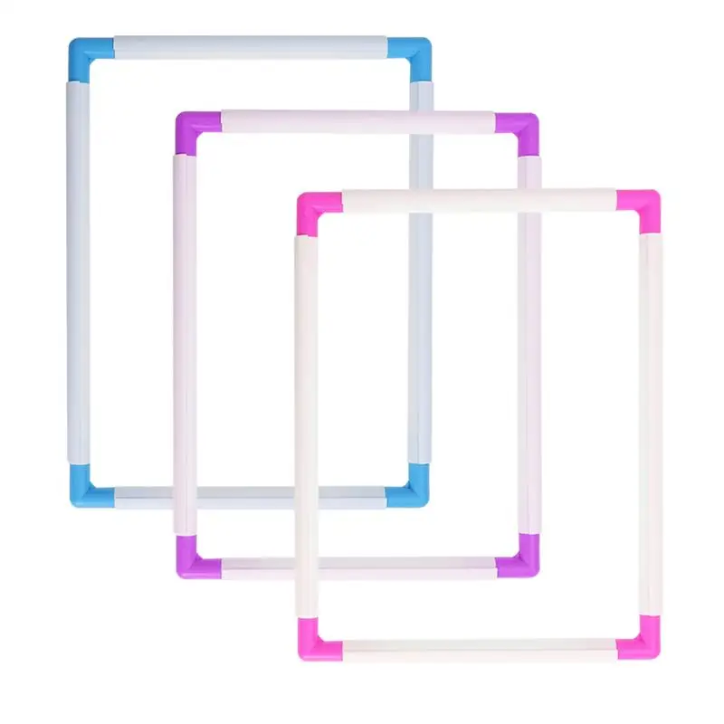 Square Cross Stitch Frame Plastic Embroidery Frame For Needlepoint