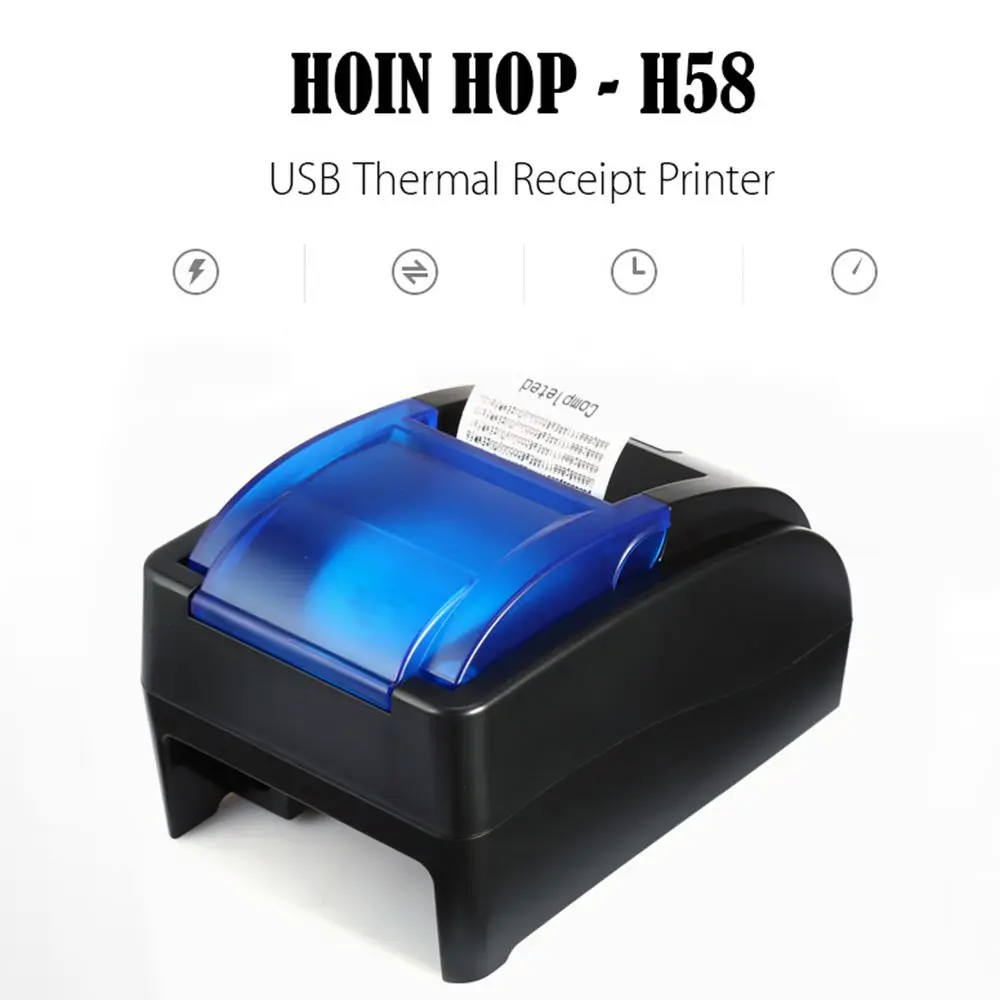 HOIN HOP H58 Bluetooth Thermal Printer Cash Receipt Machine for Epson