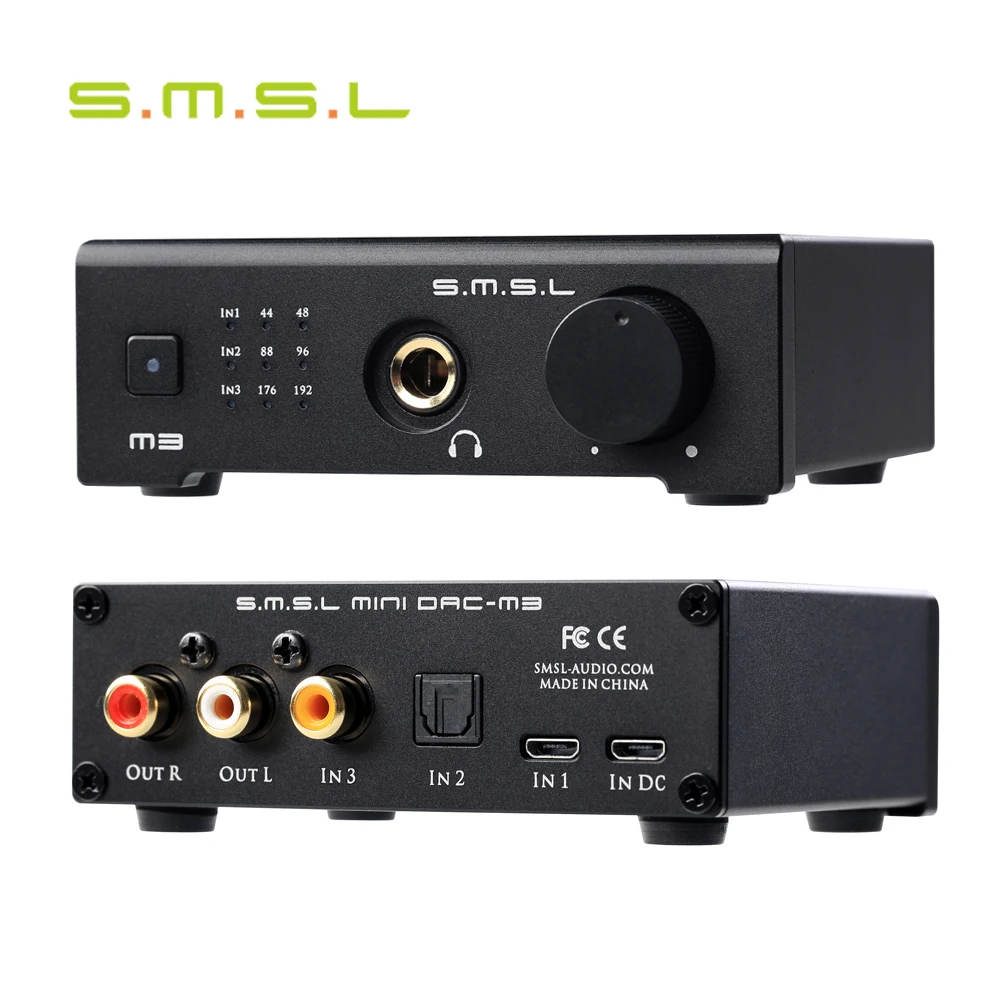 SMSL M3 HiFi усилитель для наушников USB DAC AMP Многофункциональный оптический коаксиальный USB питание аудио декодер портативный DAC конвертер