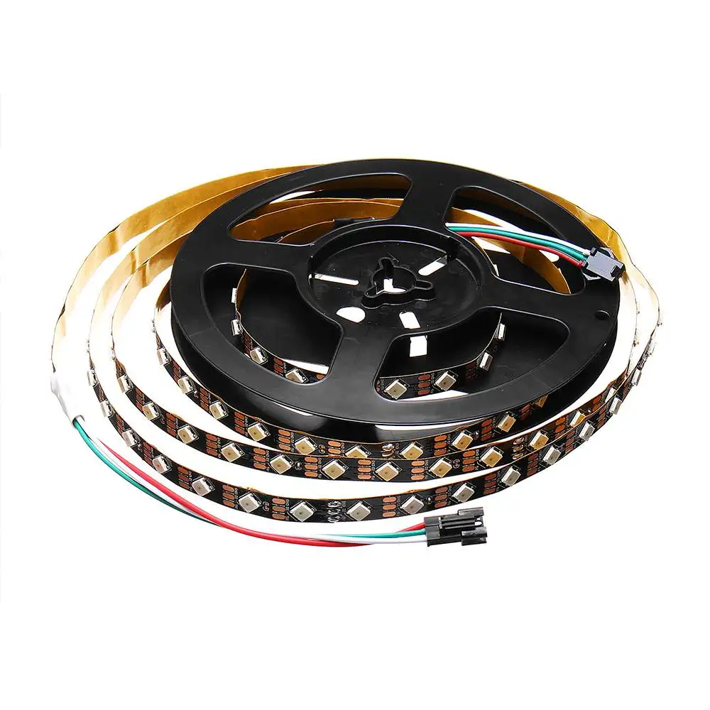 

ARILUX DC5V 1M 2M 12W 24W WS2812 IC SMD 5050 Module Bead Tilt 45 degree Non-waterproof RGB LED Strip Light NEW