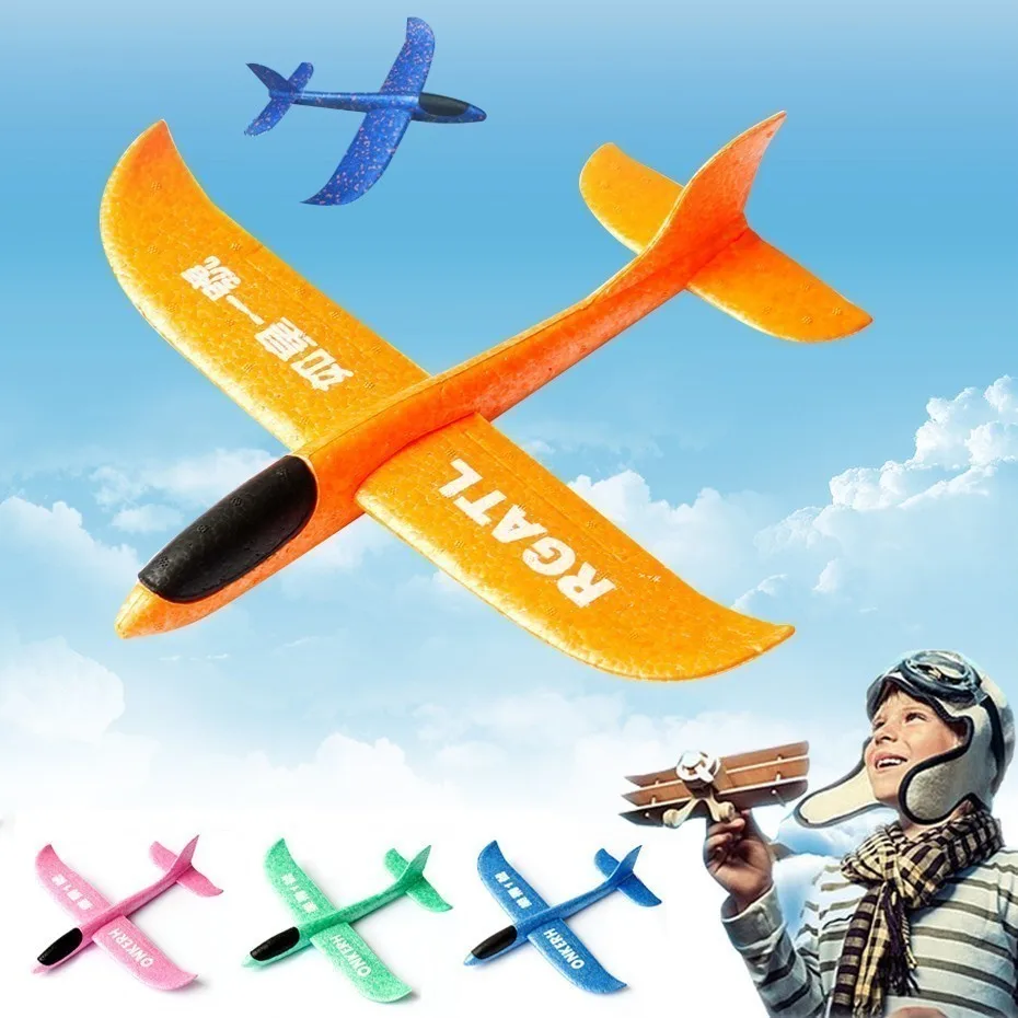 

EPP Foam Hand Throw Airplane Outdoor Launch Glider Plane Kids Gift 48CM Interesting Boys Toys