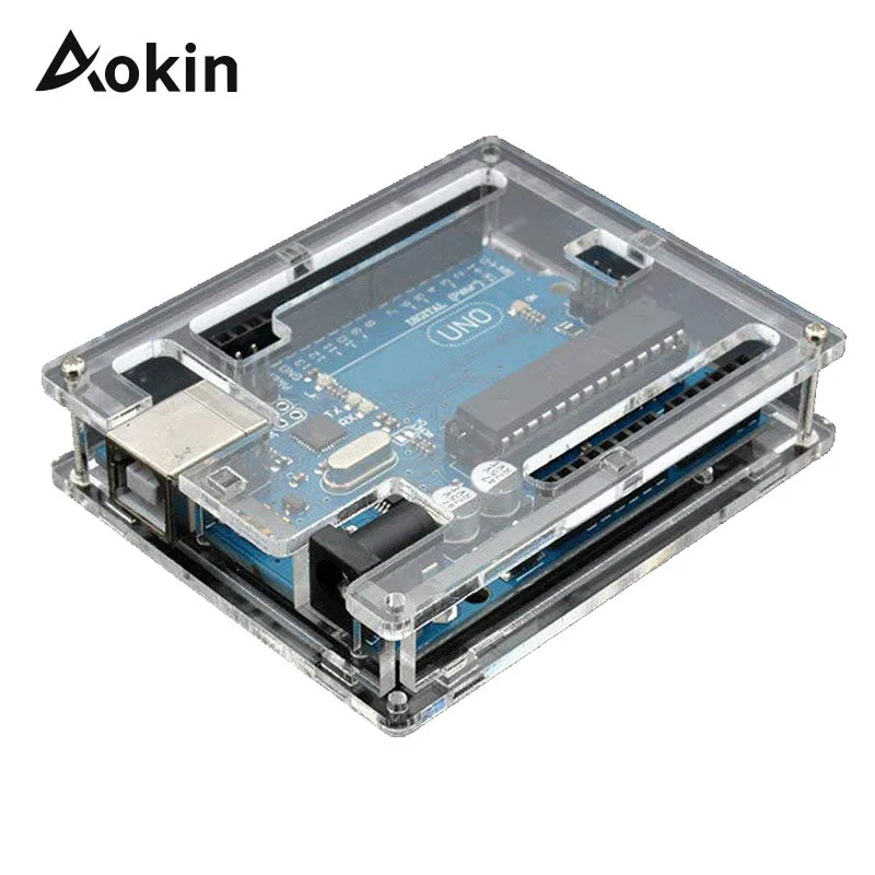 

Uno R3 Case Enclosure Transparent Acrylic Box Clear Cover Compatible for arduino UNO R3 Case Shell Capa Cover Fundas