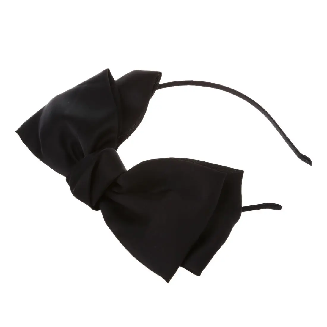 

1X Sweet Cute Korea Style Big Bowknot Hair Band Bow Headband(black)