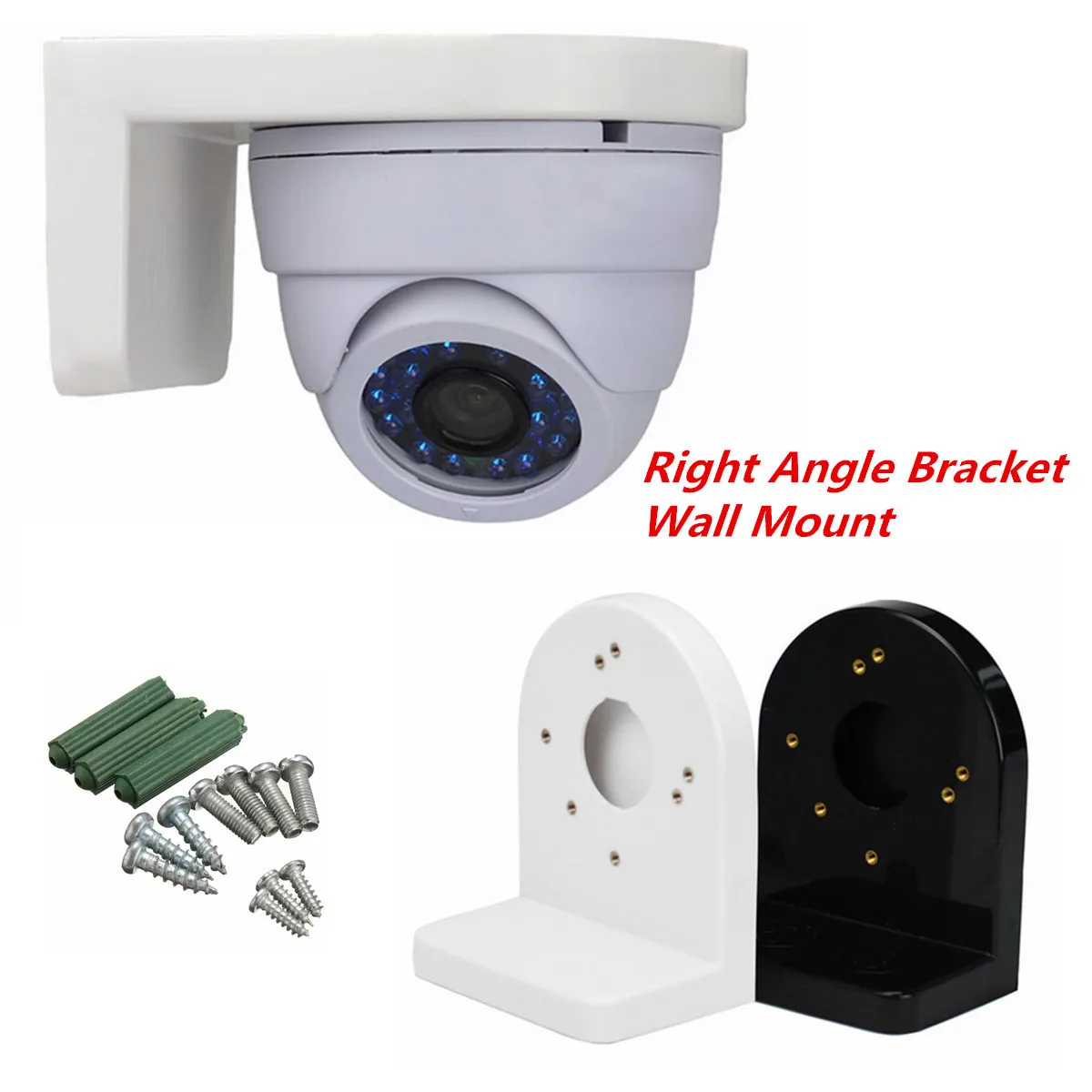 

3.5 inch L Type Plastic Right Angle Bracket Wall Mount for CCTV Dome IP Security Camera
