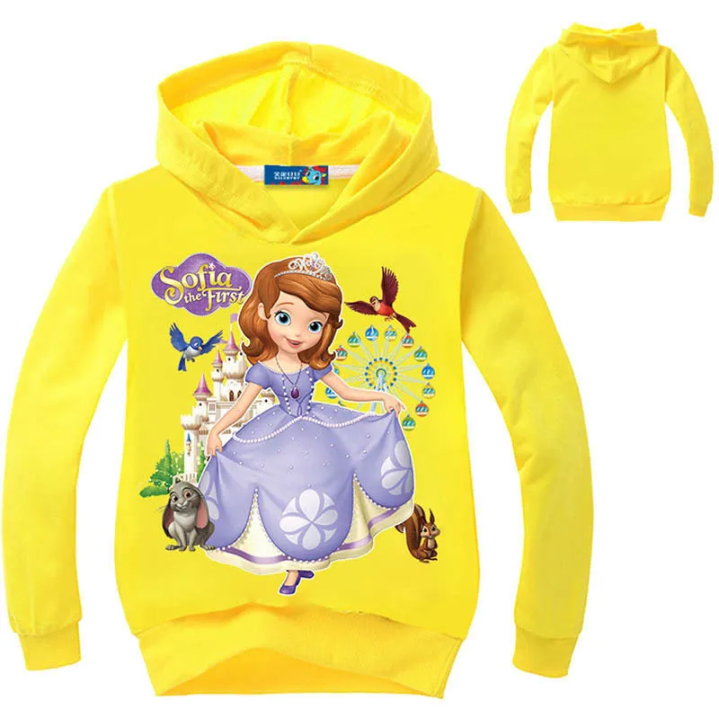 New Spring Girls Sweatshirt Children Sofia Princess Clothes Pink Hooded Shirt For Girls T-shirt Sofia Princess Print Hoodies New Spring Girls Sweatshirt Children Sofia Princess Clothes Pink Hooded Shirt For Girls T-shirt Sofia Princess Print Hoodies