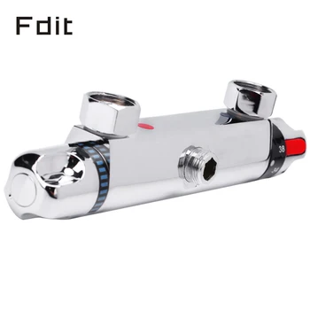 

Modern Chrome Thermostatic Shower Mixer Bar Replacement Valve Outlet Home Bathroom Shower Set Thermostatic Shower Faucet