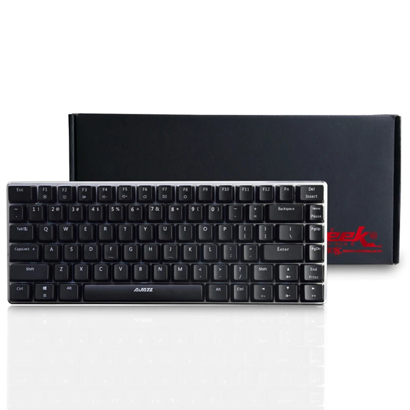 AJazz AK33 82 Keys RGB Backlit Detachable USB Wired Mechanical Gaming Keyboard Black Switch Blue Switch