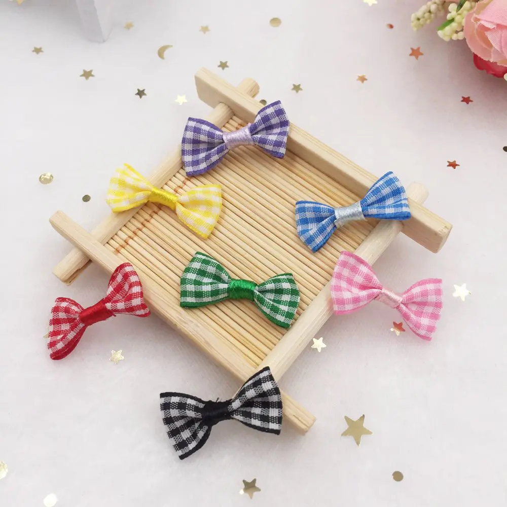 

HOT 40pcs 15mm*25mm Grosgrain Ribbon Bow Appliques Craft DIY Wedding A02*2
