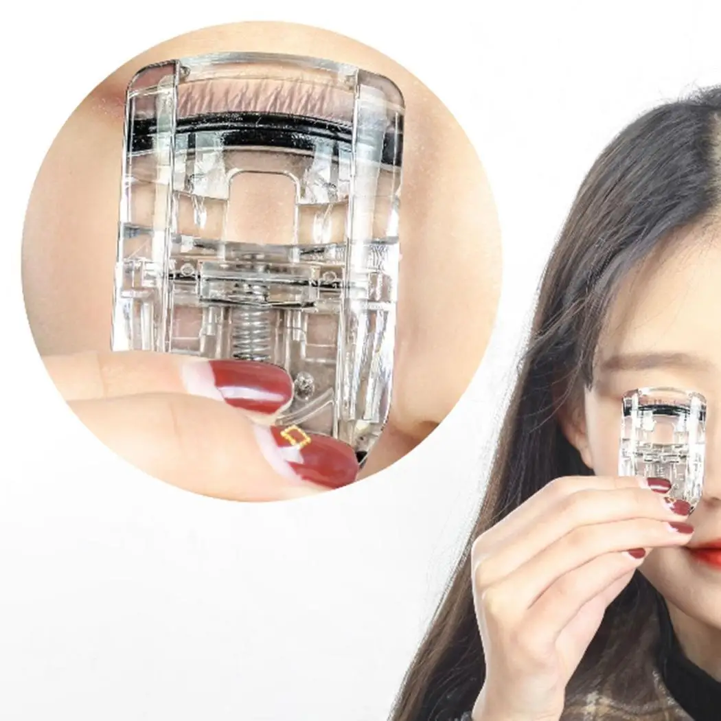 

Portable Mini Eyelash Curler Silicone Clip Replacement Refills Transparent Makeup Casual Tool Geometry