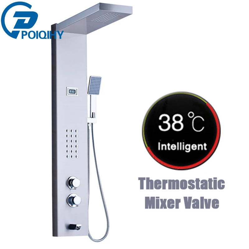 

Shower Set Shower Panel In Wall Single Handle Cold and Hot /Thermostic Shower Faucet