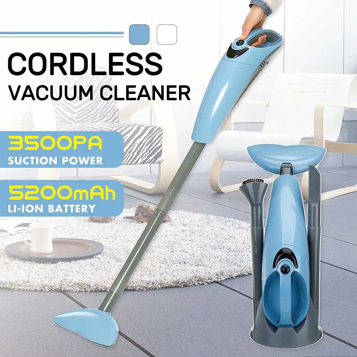 

Portable Handheld Wireless Vacuum Cleaner 100W Rechargeable Office Dust Collector HEPA Filter Strong Suction Home Cleaning Tools