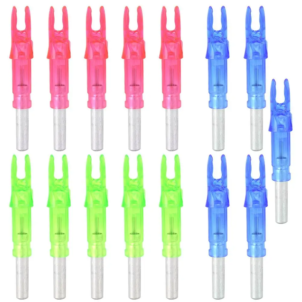 

5pcs 6.2mm LED Luminous Arrow Nock Tail Sooting Arrow Lighted Nock Luminous Arrow Tail for Outdoor Hunting Sooting Archery