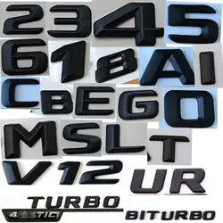 Новый 3 цвета алфавит и числа буквы для багажника автомобиля задний значок эмблема наклейка для Mercedes Benz Наклейка на тело стикер