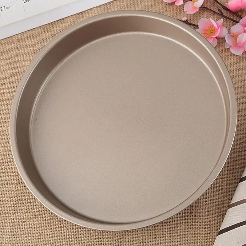 

Carbon Steel Round Shape Pizza Baking Pan Tray Non-Stick Pie Plate Bakeware Home Kitchen Baking Tools