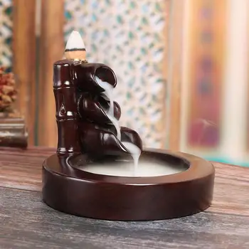 Backflow Incense Burner Black Sandalwood Aromatherapy Furnace Smoke Waterfall Aromatic Home Office Incense Crafts Incense Holder
Backflow Incense Burner Black Sandalwood Aromatherapy Furnace Smoke Waterfall Aromatic Home Office Incense Crafts Incense Holder