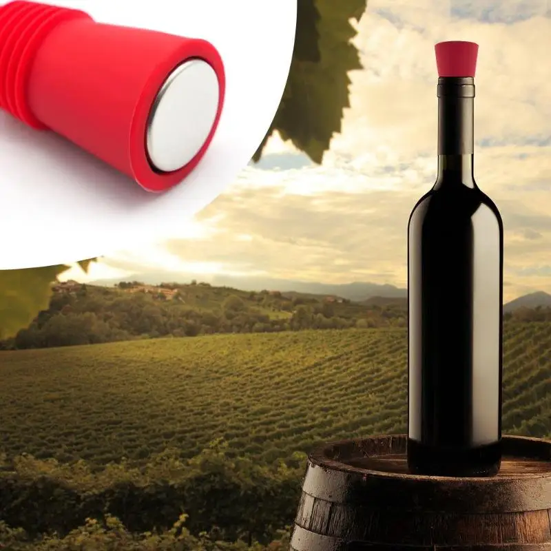 Silicone Wine Stoppers Leak Free Wine Bottle Sealers for Red Wine