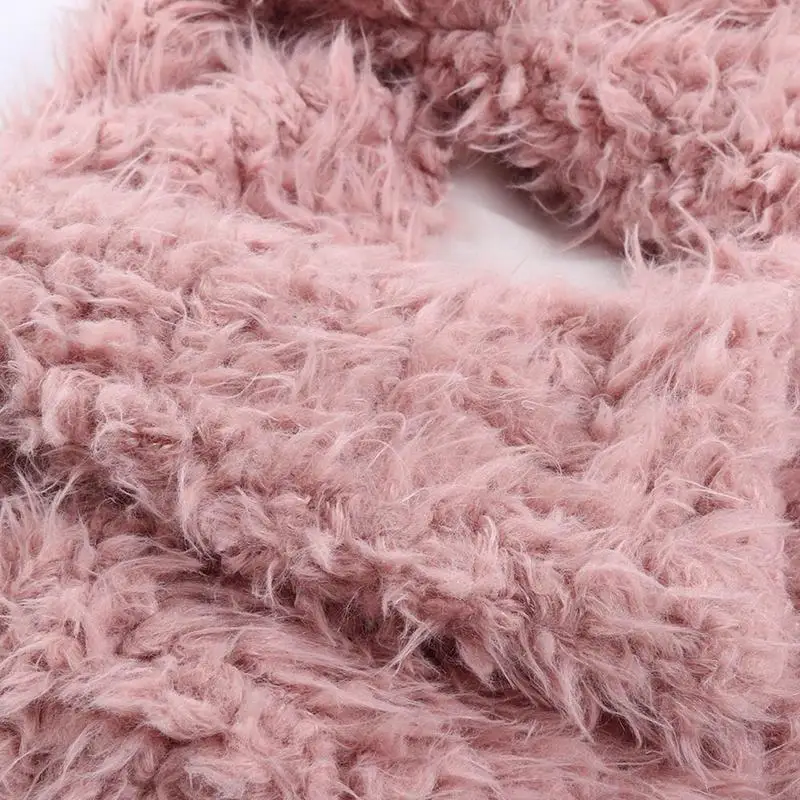 Зимние флисовые Faux Shearling Меховая куртка пальто Womenplush теплый толстый плюшевый