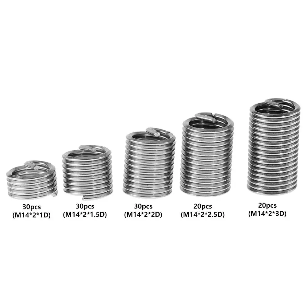 

M14 Stainless Steel SS304 Coiled Wire Helical Screw Thread Inserts New